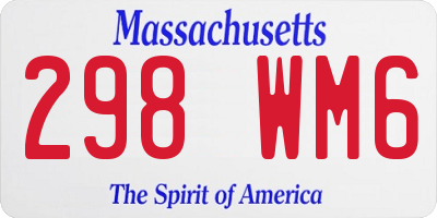 MA license plate 298WM6