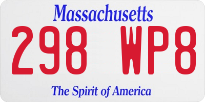 MA license plate 298WP8