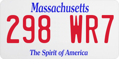 MA license plate 298WR7