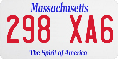 MA license plate 298XA6