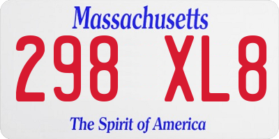 MA license plate 298XL8