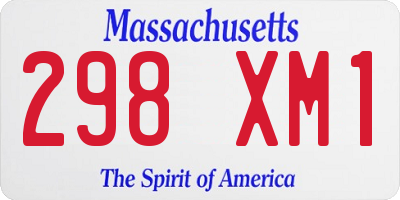 MA license plate 298XM1