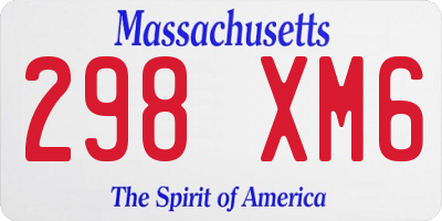 MA license plate 298XM6