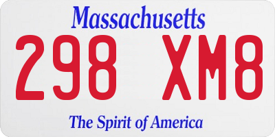 MA license plate 298XM8