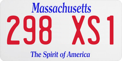 MA license plate 298XS1