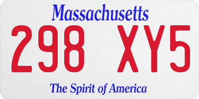 MA license plate 298XY5