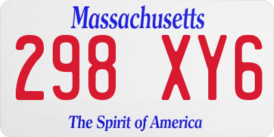 MA license plate 298XY6