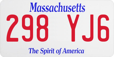 MA license plate 298YJ6