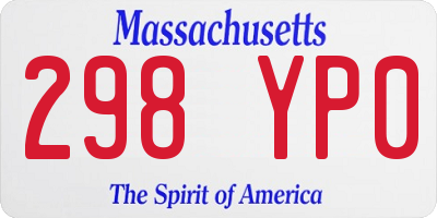 MA license plate 298YP0