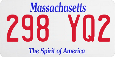 MA license plate 298YQ2