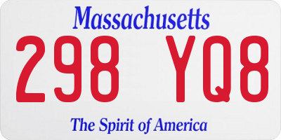 MA license plate 298YQ8