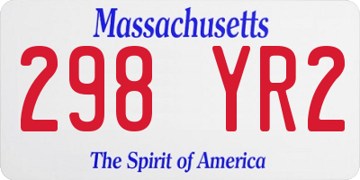 MA license plate 298YR2