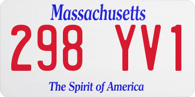 MA license plate 298YV1