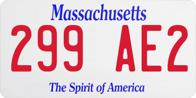 MA license plate 299AE2