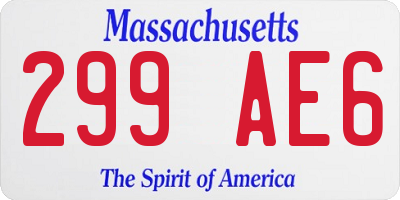 MA license plate 299AE6