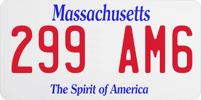 MA license plate 299AM6