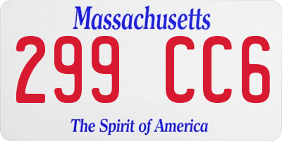 MA license plate 299CC6