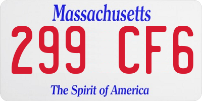 MA license plate 299CF6