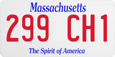 MA license plate 299CH1