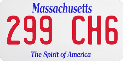 MA license plate 299CH6