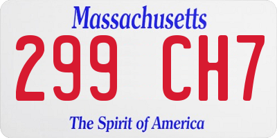 MA license plate 299CH7