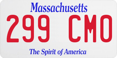 MA license plate 299CM0