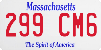 MA license plate 299CM6