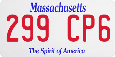 MA license plate 299CP6