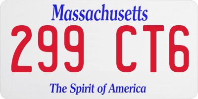 MA license plate 299CT6