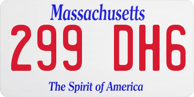 MA license plate 299DH6