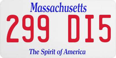 MA license plate 299DI5