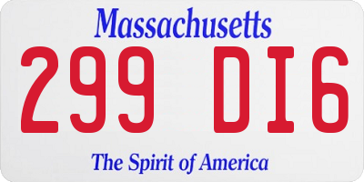 MA license plate 299DI6