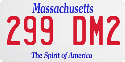 MA license plate 299DM2