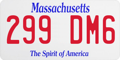 MA license plate 299DM6