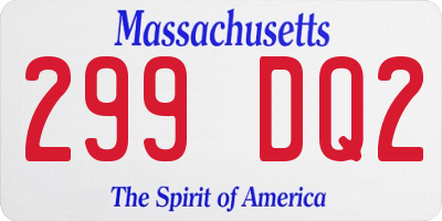 MA license plate 299DQ2