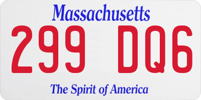 MA license plate 299DQ6