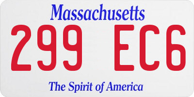MA license plate 299EC6