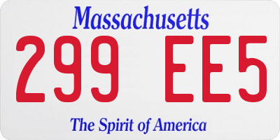 MA license plate 299EE5