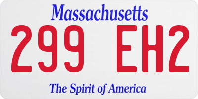 MA license plate 299EH2