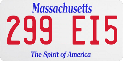 MA license plate 299EI5