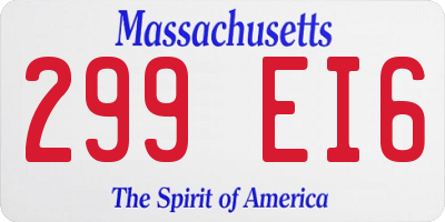 MA license plate 299EI6