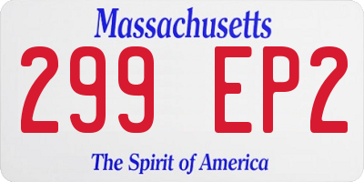 MA license plate 299EP2