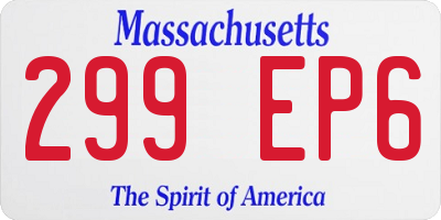 MA license plate 299EP6