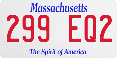 MA license plate 299EQ2
