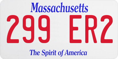 MA license plate 299ER2
