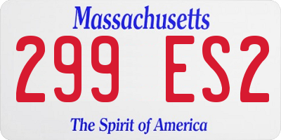 MA license plate 299ES2