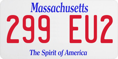 MA license plate 299EU2