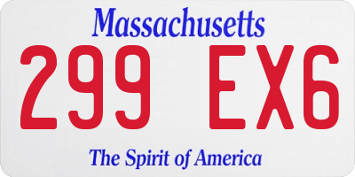MA license plate 299EX6