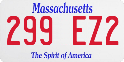 MA license plate 299EZ2