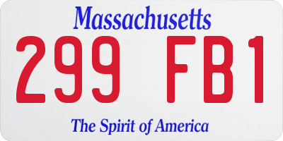 MA license plate 299FB1